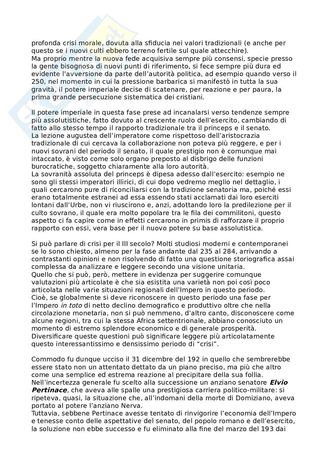 Riassunto esame Storia romana, Prof. Tantillo Ignazio, libro consigliato Storia romana, Gerace, Marcone Pag. 2