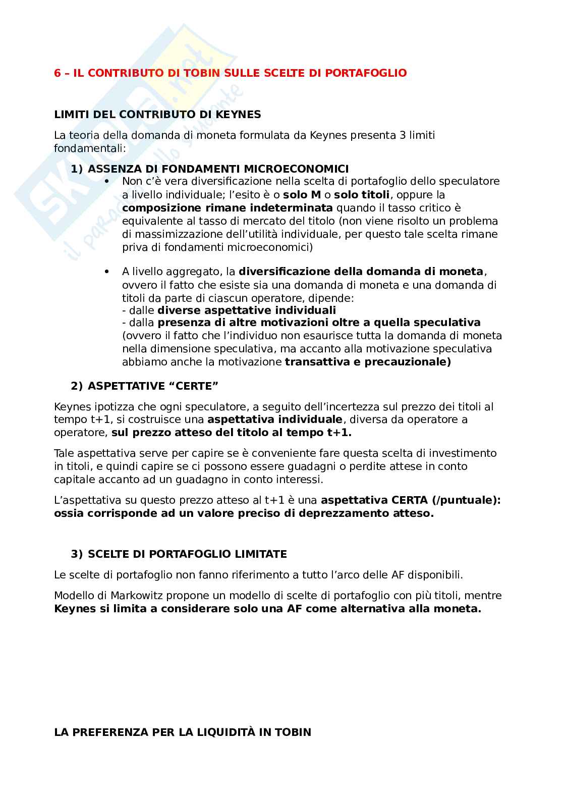 Appunti lezioni Economia politica Pag. 1