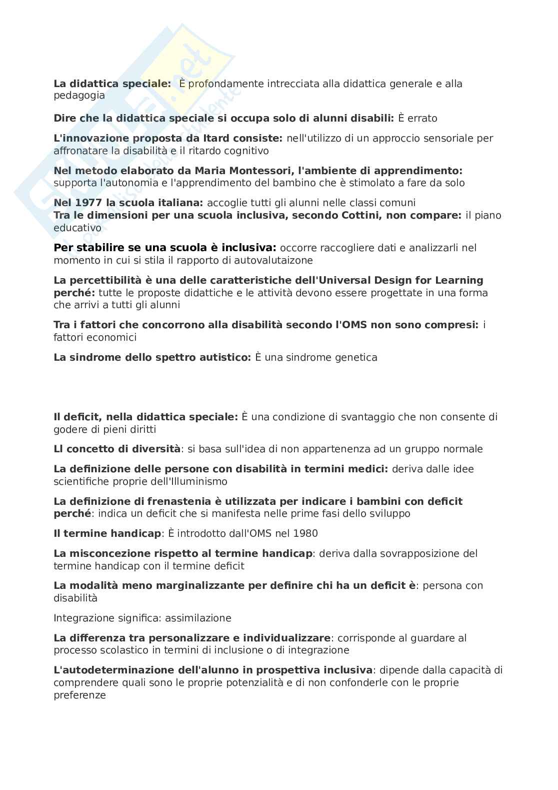 Didattica speciale completo   Pag. 1