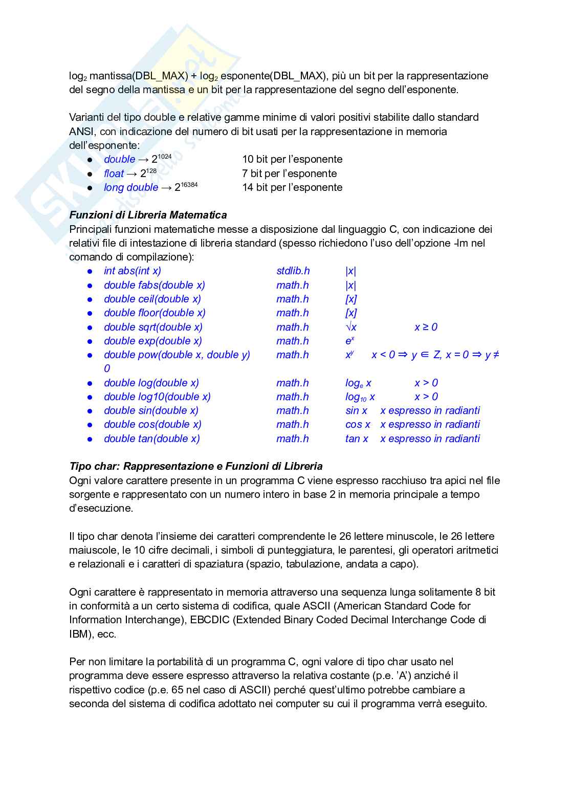 Programmazione procedurale - Appunti completi Pag. 21
