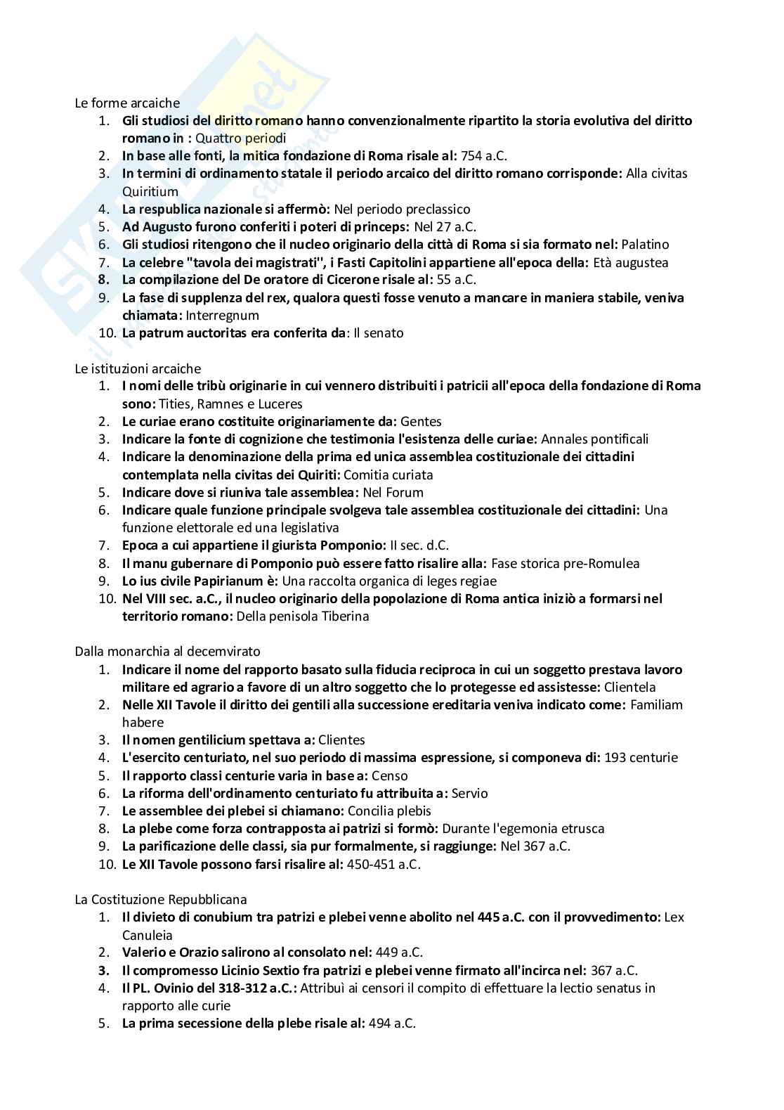 Paniere nuovo (2026) di Storia del diritto romano Pag. 2