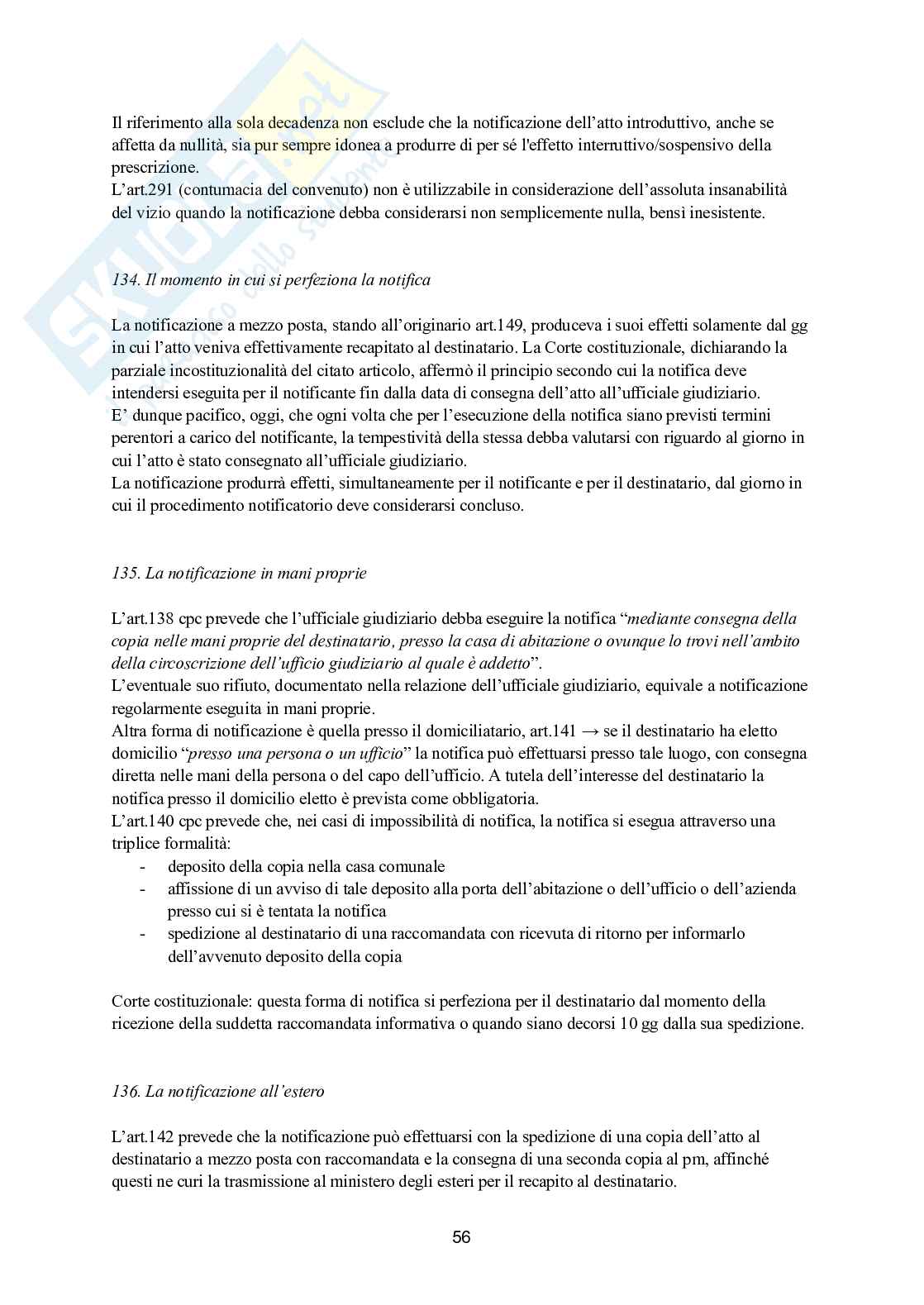 Riassunto esame Diritto processuale civile, Prof. Graziosi Andrea, libro consigliato Istituzioni di diritto processuale civile, volume 1, Giampiero Balena Pag. 56