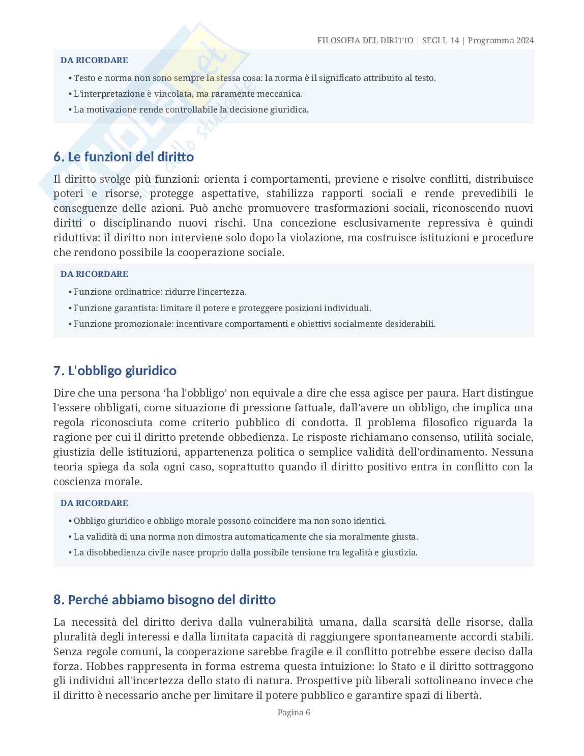 Appunti di Filosofia del diritto  Pag. 6