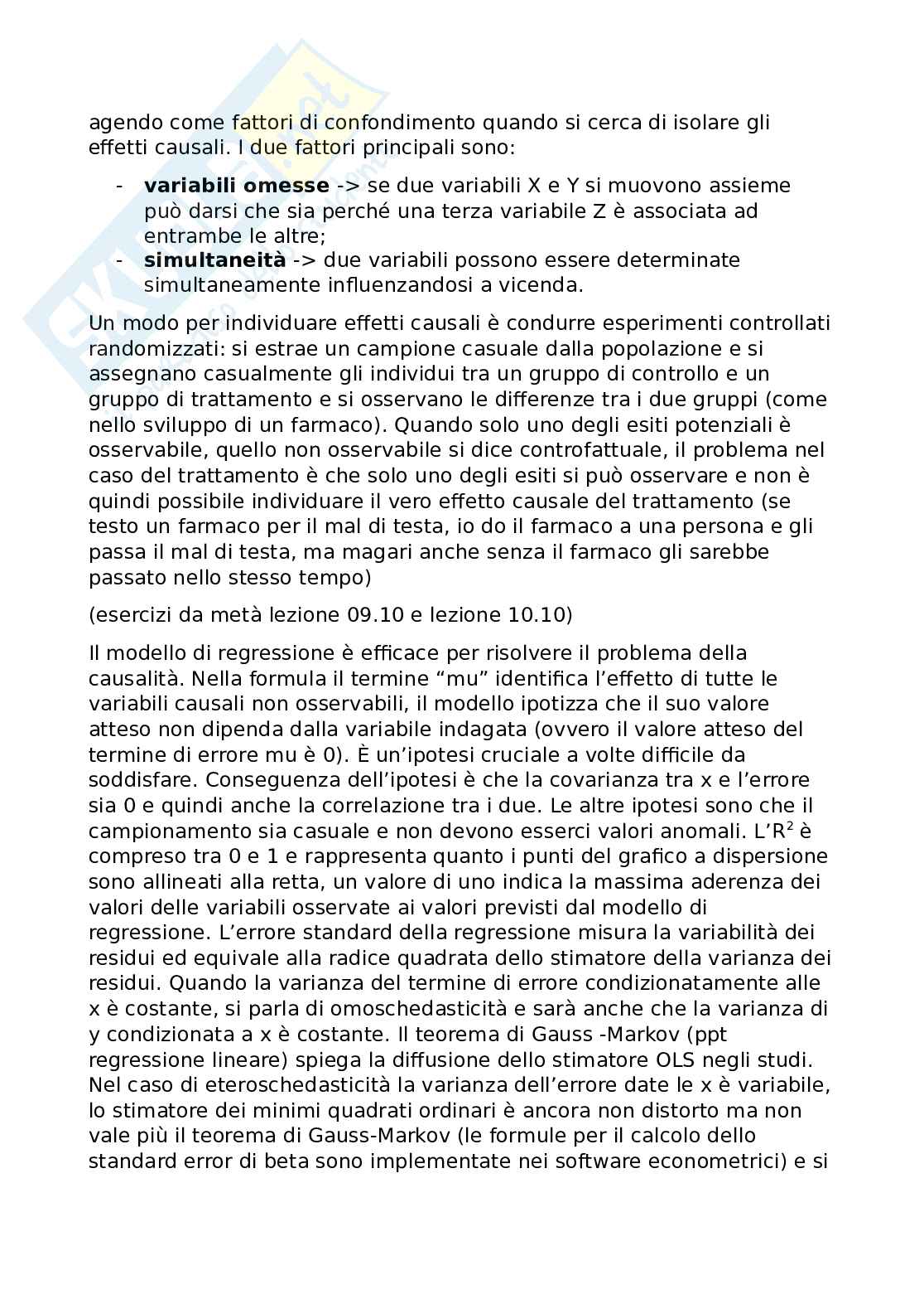 Appunti Metodi quantitativi per l'analisi dei mercati Pag. 2