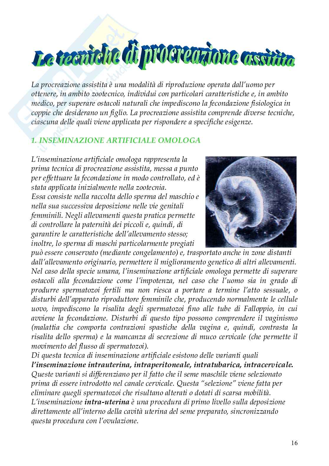 I vari volti della procreazione assistita Pag. 16