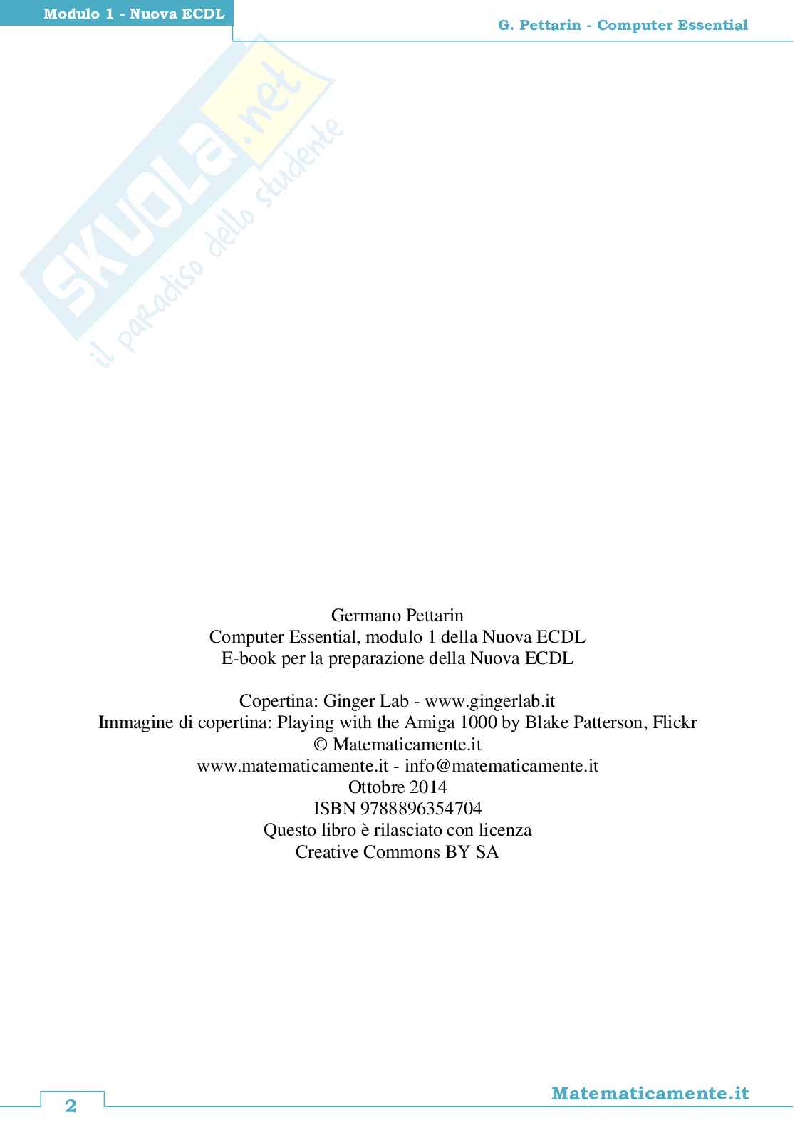 01. Nuova ECDL modulo 1: Computer essential (ebook) Pag. 2