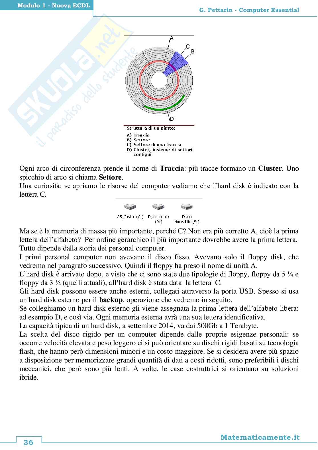 Nuova ECDL modulo 1, Computer Essential Pag. 36