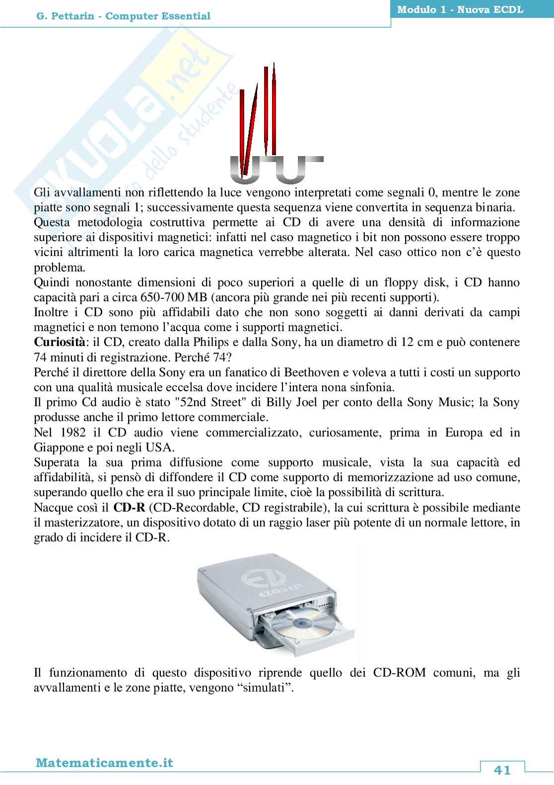 Nuova ECDL modulo 1, Computer Essential Pag. 41