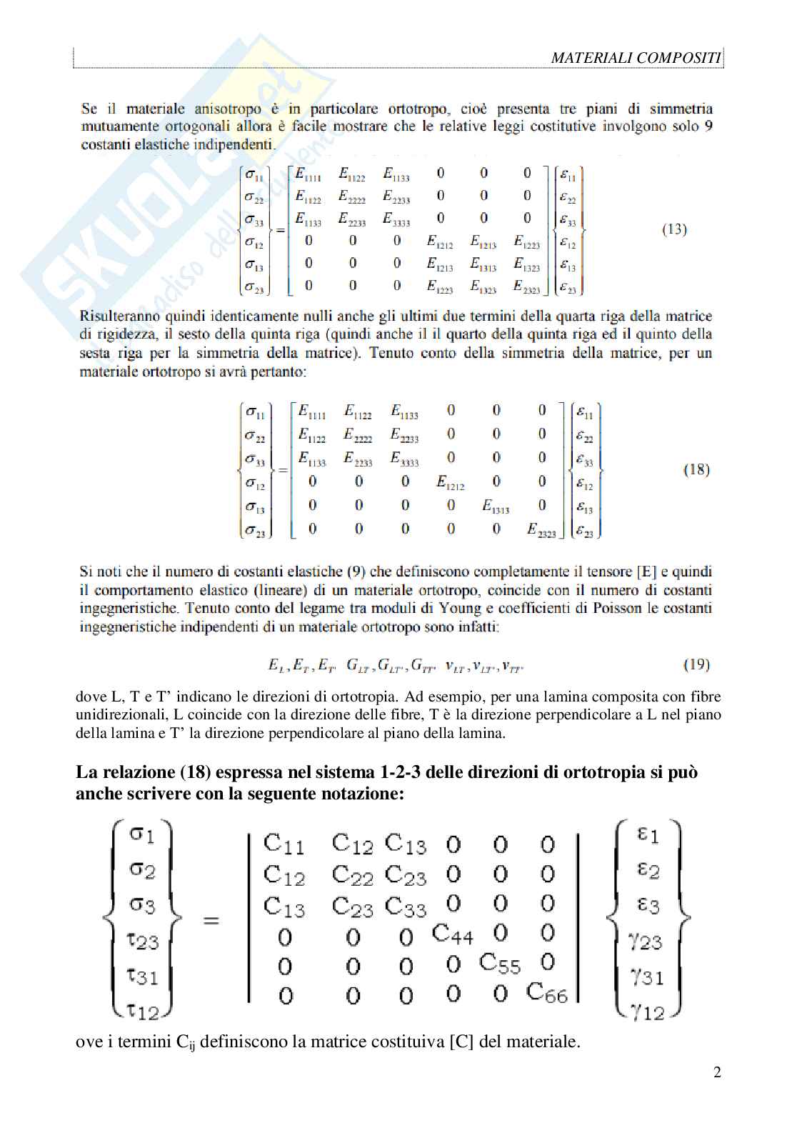 Appunti Meccanica dei materiali sui materiali compositi Pag. 2