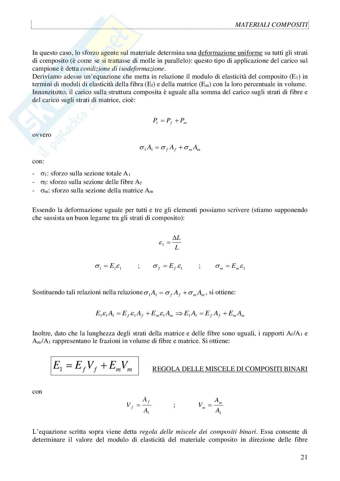 Appunti Meccanica dei materiali sui materiali compositi Pag. 21