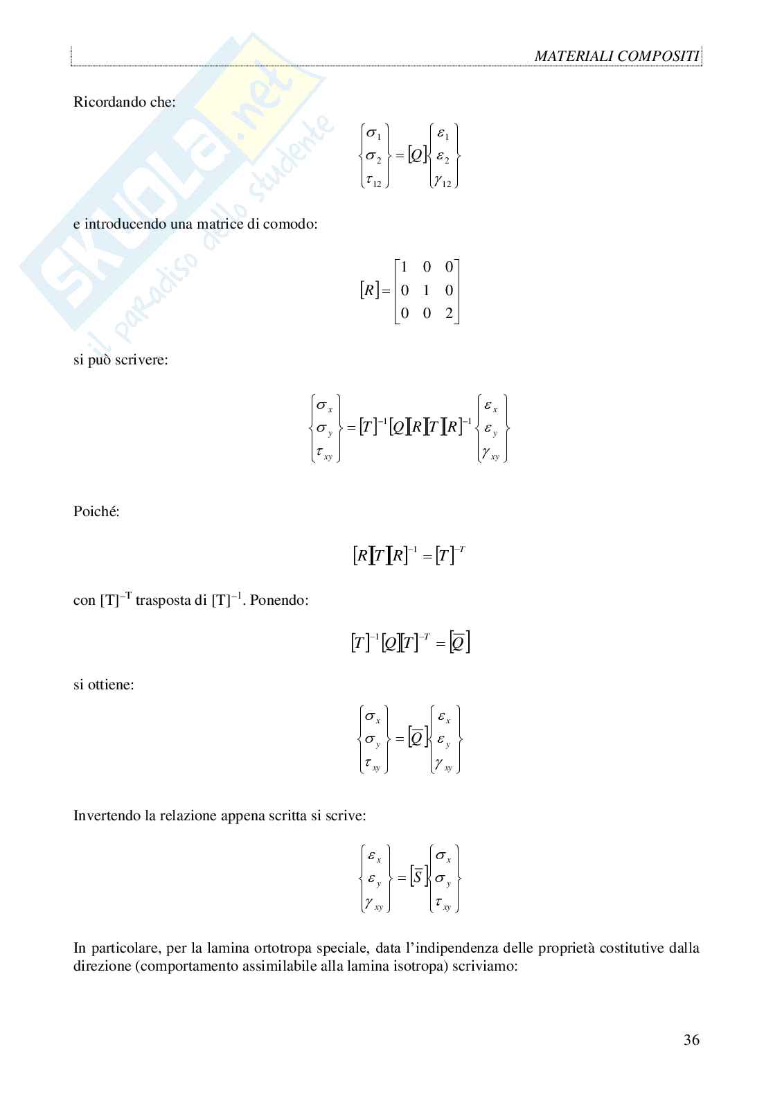 Appunti Meccanica dei materiali sui materiali compositi Pag. 36