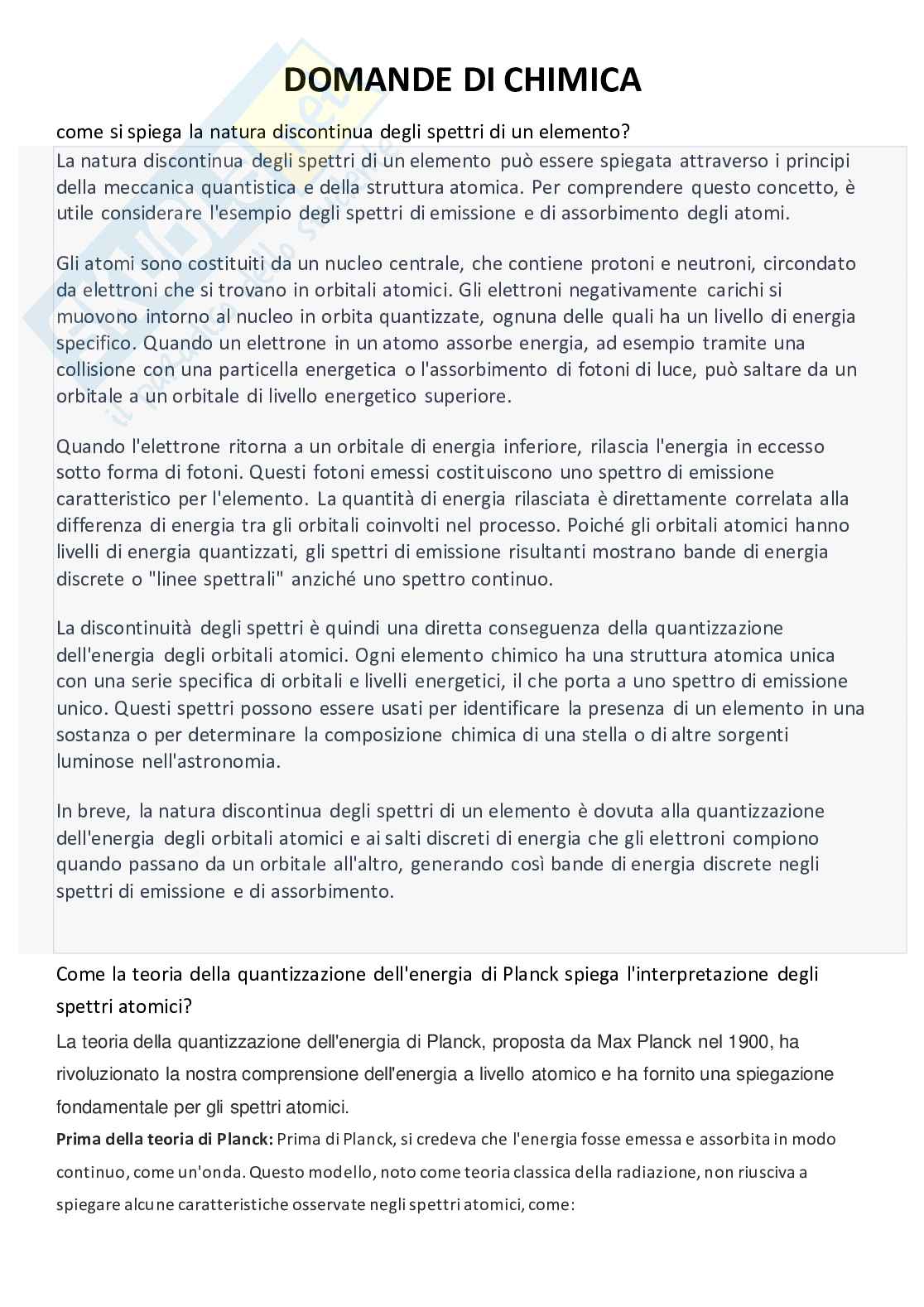 Domande basi Tecnologia dei materiali e chimica applicata Pag. 1