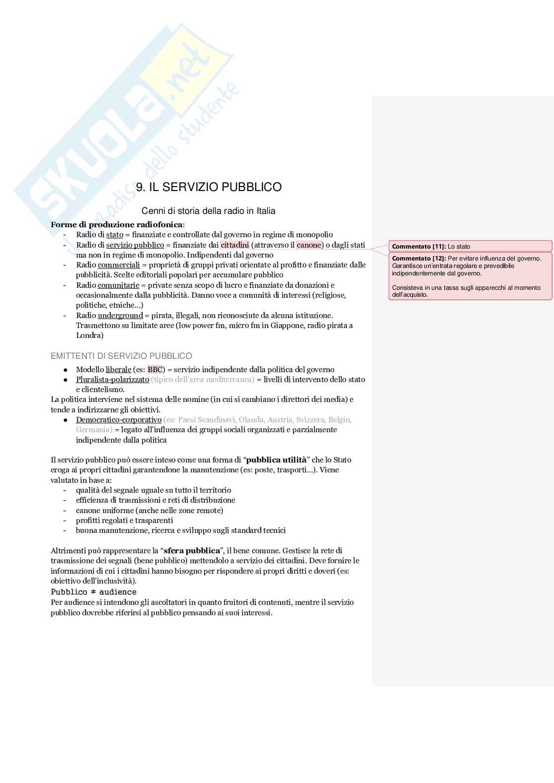 Appunti Comunicazione radiofonica Pag. 21