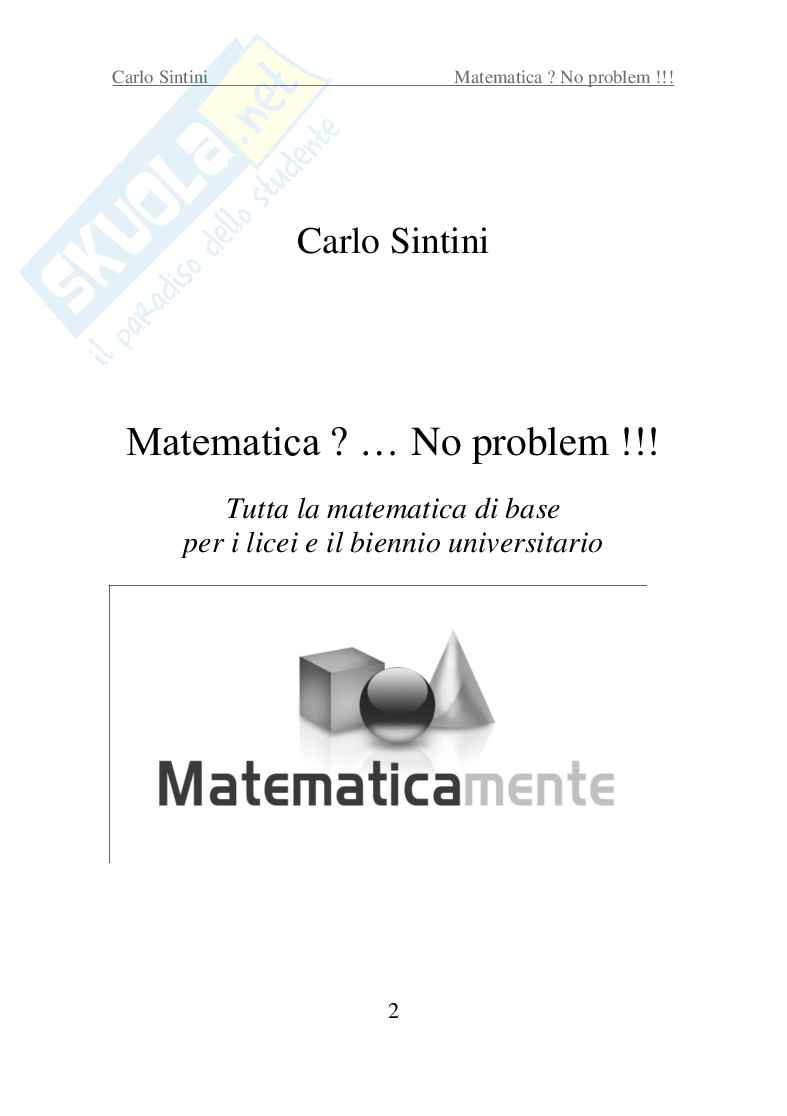 Matematica? ... No problem! (ebook) Pag. 2