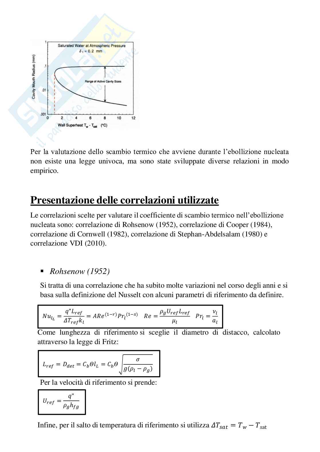 Confronto delle correlazioni per la valutazione del coefficiente di scambio in ebollizione nucleata Pag. 6