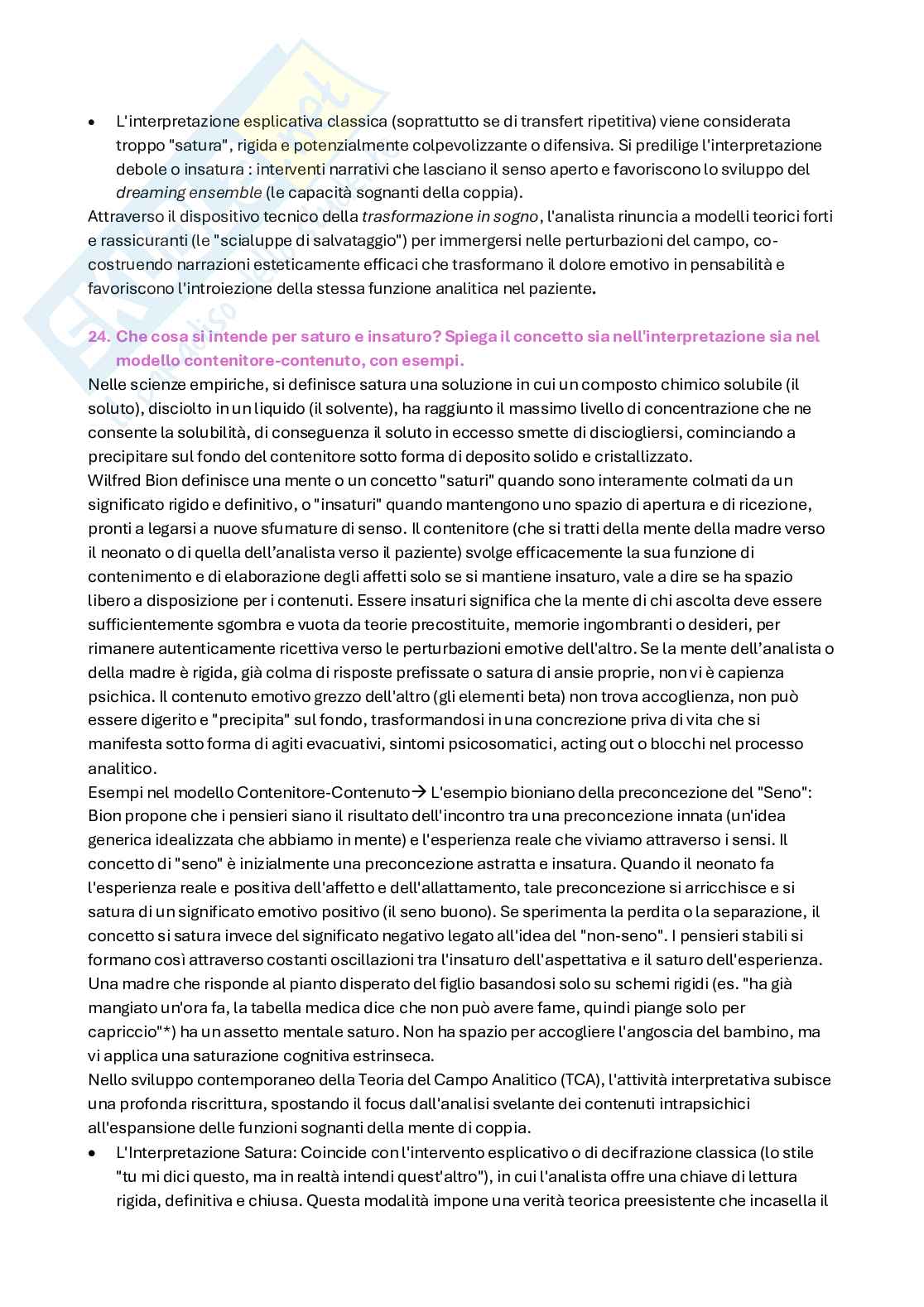 Domande e risposte esame di Psicologia dinamica progredita  Pag. 21