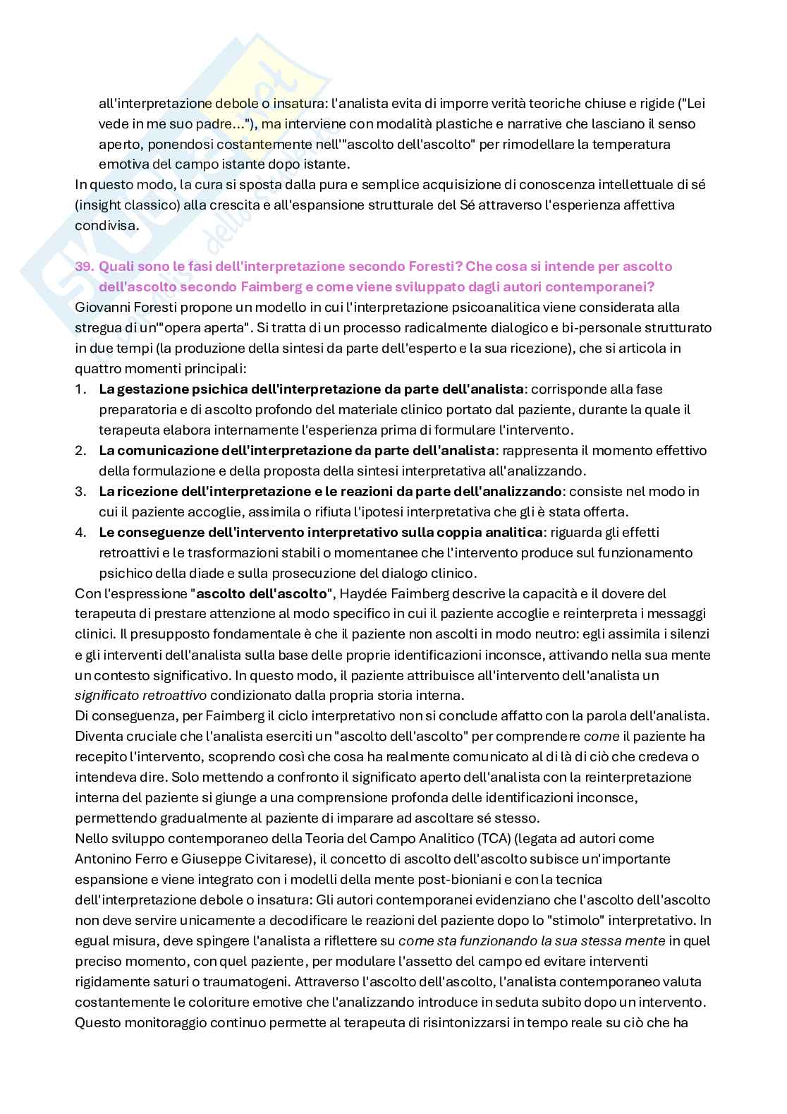 Domande e risposte esame di Psicologia dinamica progredita  Pag. 36