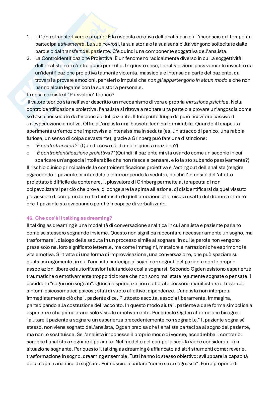 Domande e risposte esame di Psicologia dinamica progredita  Pag. 41