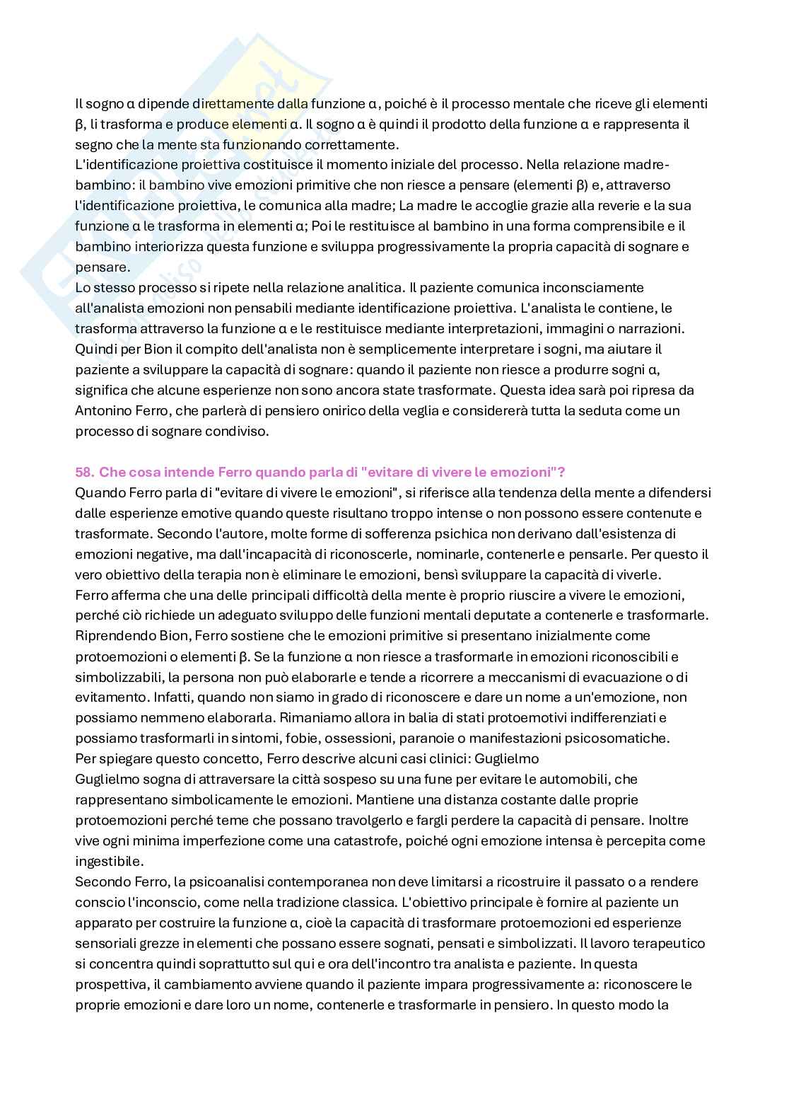Domande e risposte esame di Psicologia dinamica progredita  Pag. 51