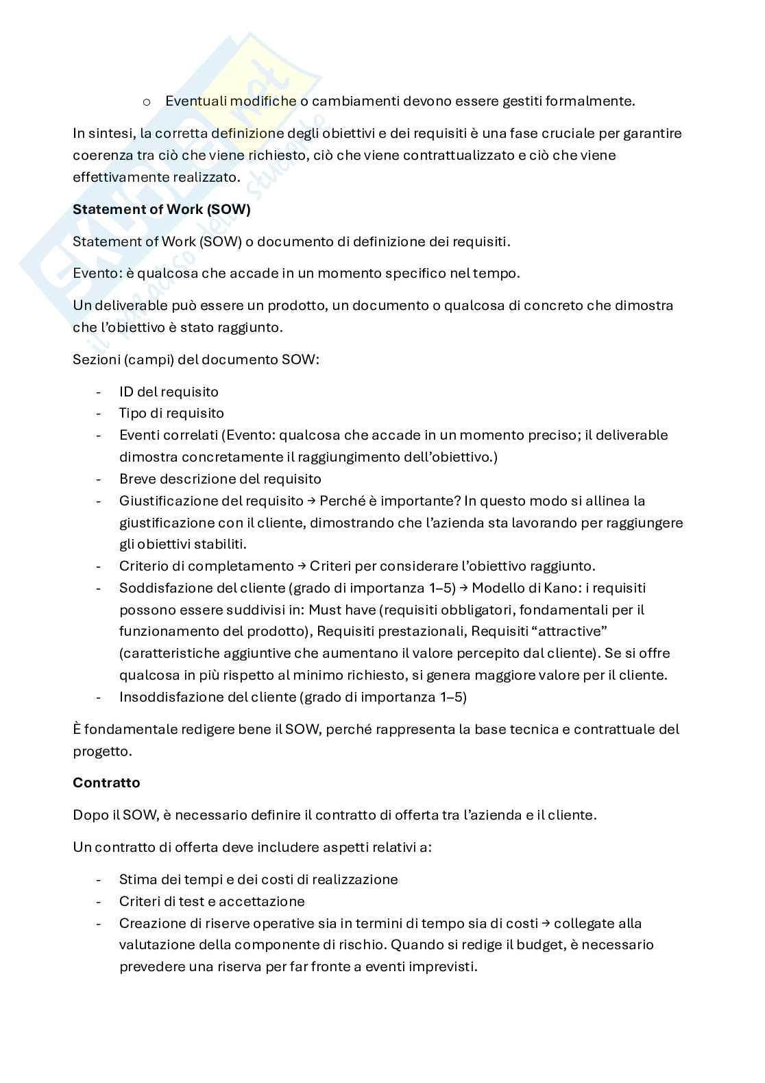Appunti Project management (in italiano) Pag. 11