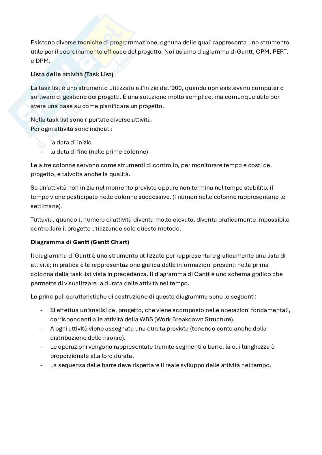 Appunti Project management (in italiano) Pag. 26