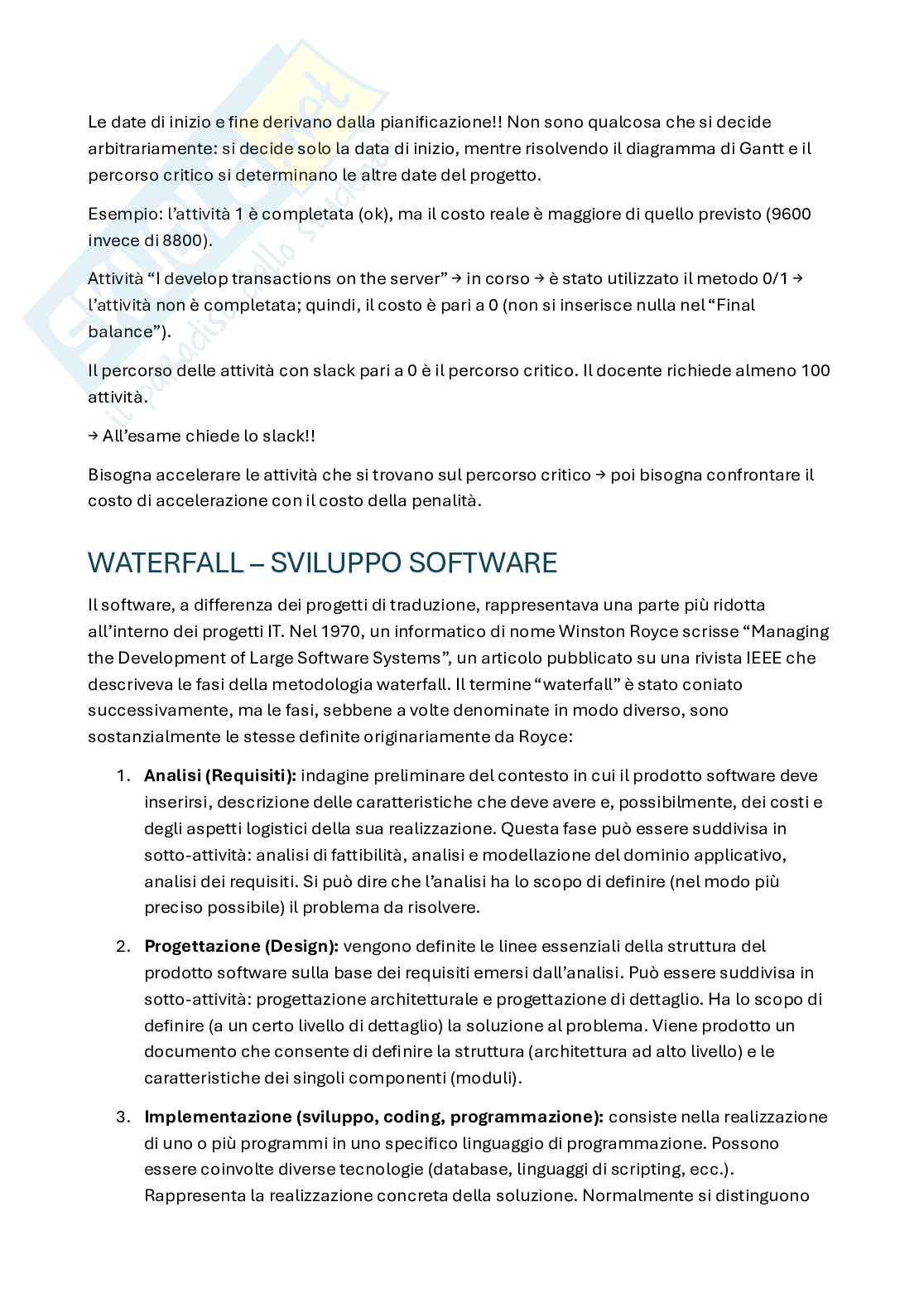 Appunti Project management (in italiano) Pag. 61