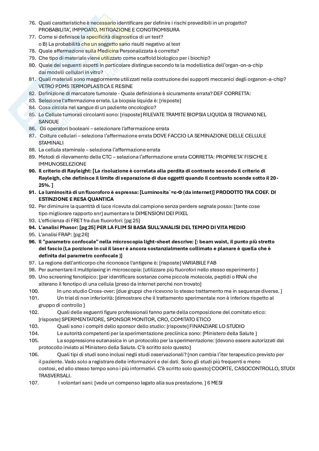 Domande principali di Scienze mediche applicate Pag. 6