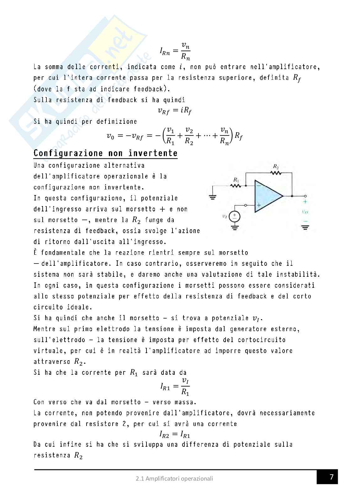 Introduzione all'analisi degli amplificatori  (2/4 capitoli del programma) Pag. 21