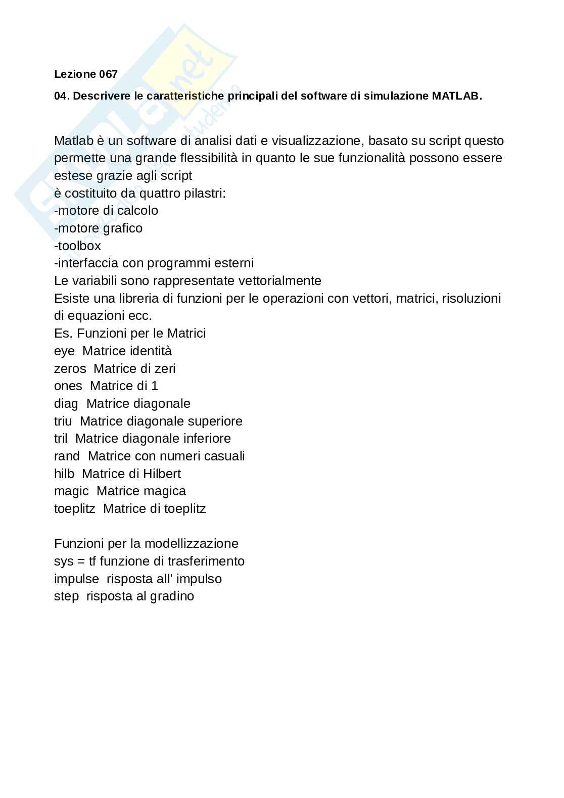 Domande aperte Modulistica e simulazione Pag. 71