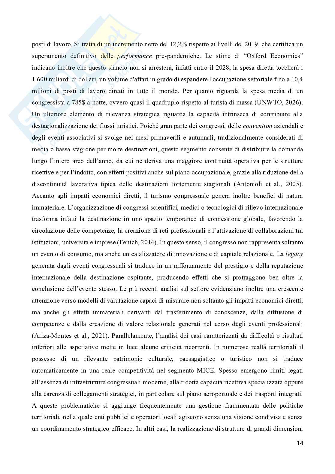 Meetings Incentives Conferences Exhibitions (MICE). Opportunità di sviluppo nelle Marche Pag. 16