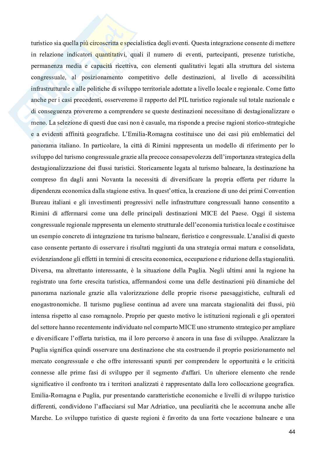 Meetings Incentives Conferences Exhibitions (MICE). Opportunità di sviluppo nelle Marche Pag. 46