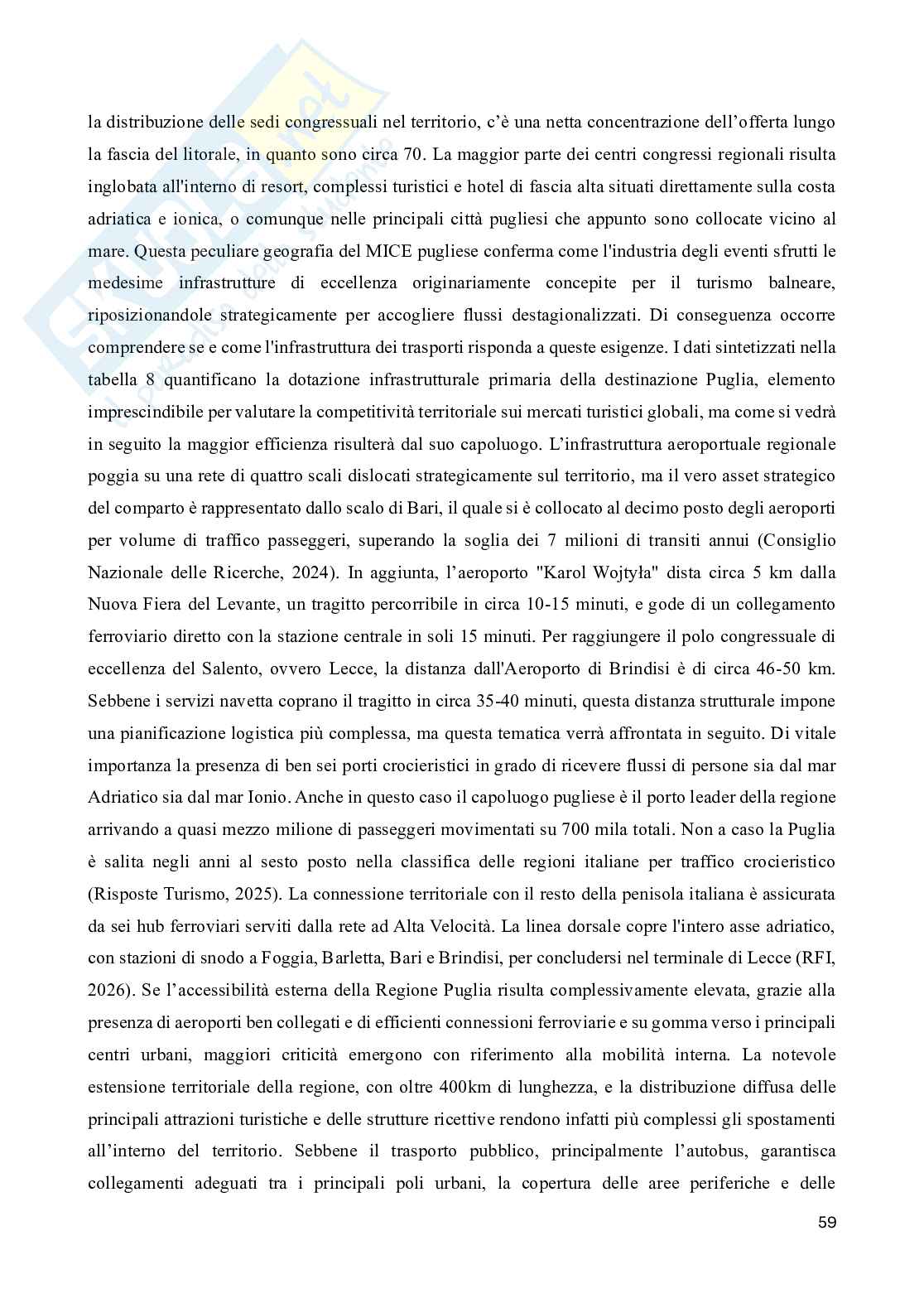 Meetings Incentives Conferences Exhibitions (MICE). Opportunità di sviluppo nelle Marche Pag. 61