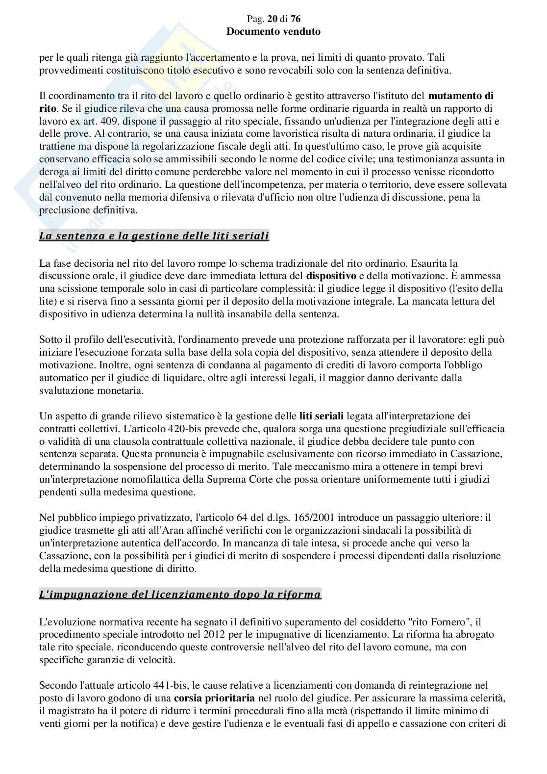 Riassunto esame Diritto processuale civile, Prof. Giussani Andrea, libro consigliato Argomenti di diritto processuale civile (2 modulo), Biavati Pag. 21