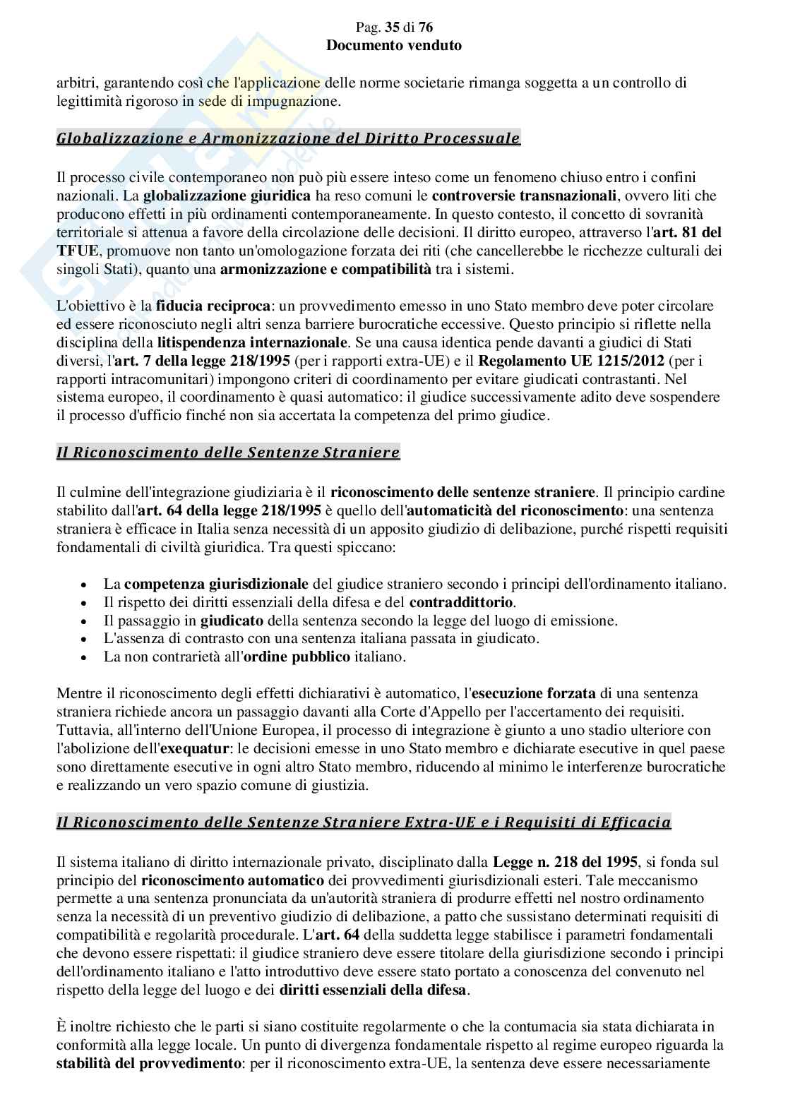 Riassunto esame Diritto processuale civile, Prof. Giussani Andrea, libro consigliato Argomenti di diritto processuale civile (2 modulo), Biavati Pag. 36