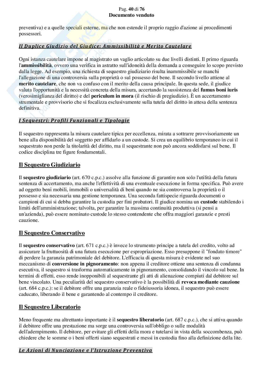 Riassunto esame Diritto processuale civile, Prof. Giussani Andrea, libro consigliato Argomenti di diritto processuale civile (2 modulo), Biavati Pag. 41