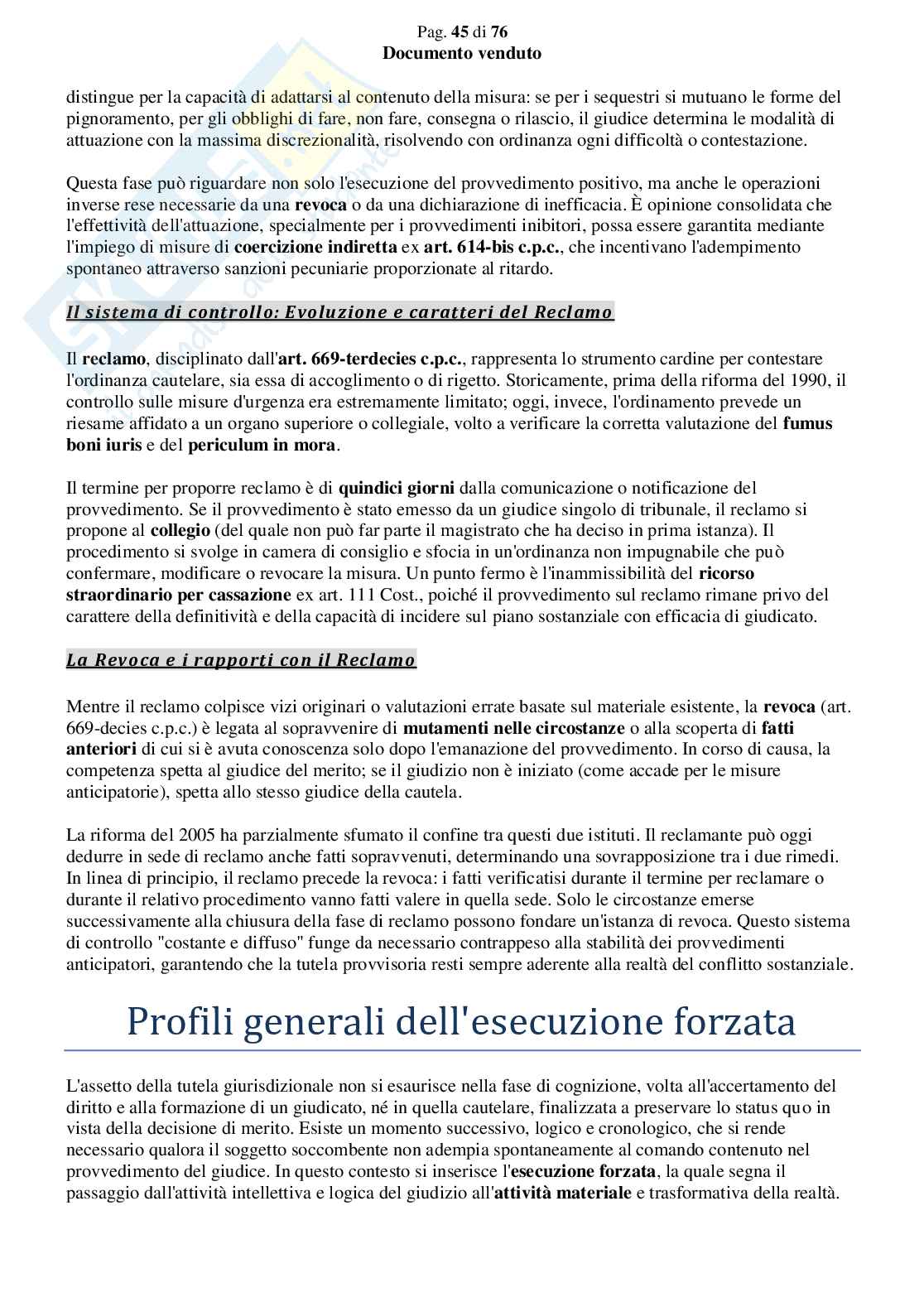 Riassunto esame Diritto processuale civile, Prof. Giussani Andrea, libro consigliato Argomenti di diritto processuale civile (2 modulo), Biavati Pag. 46