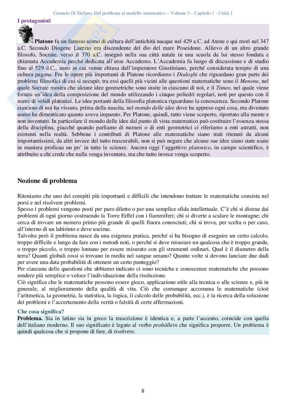 Dal problema al modello matematico - Volume 1 per il triennio Pag. 11