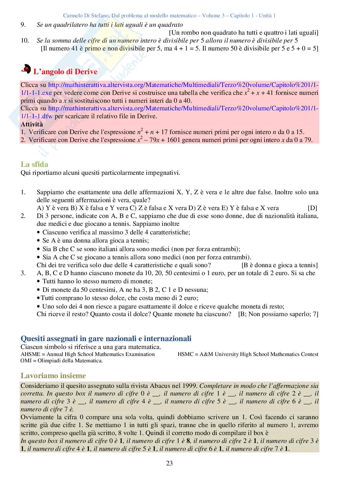 Dal problema al modello matematico - Volume 1 per il triennio Pag. 26