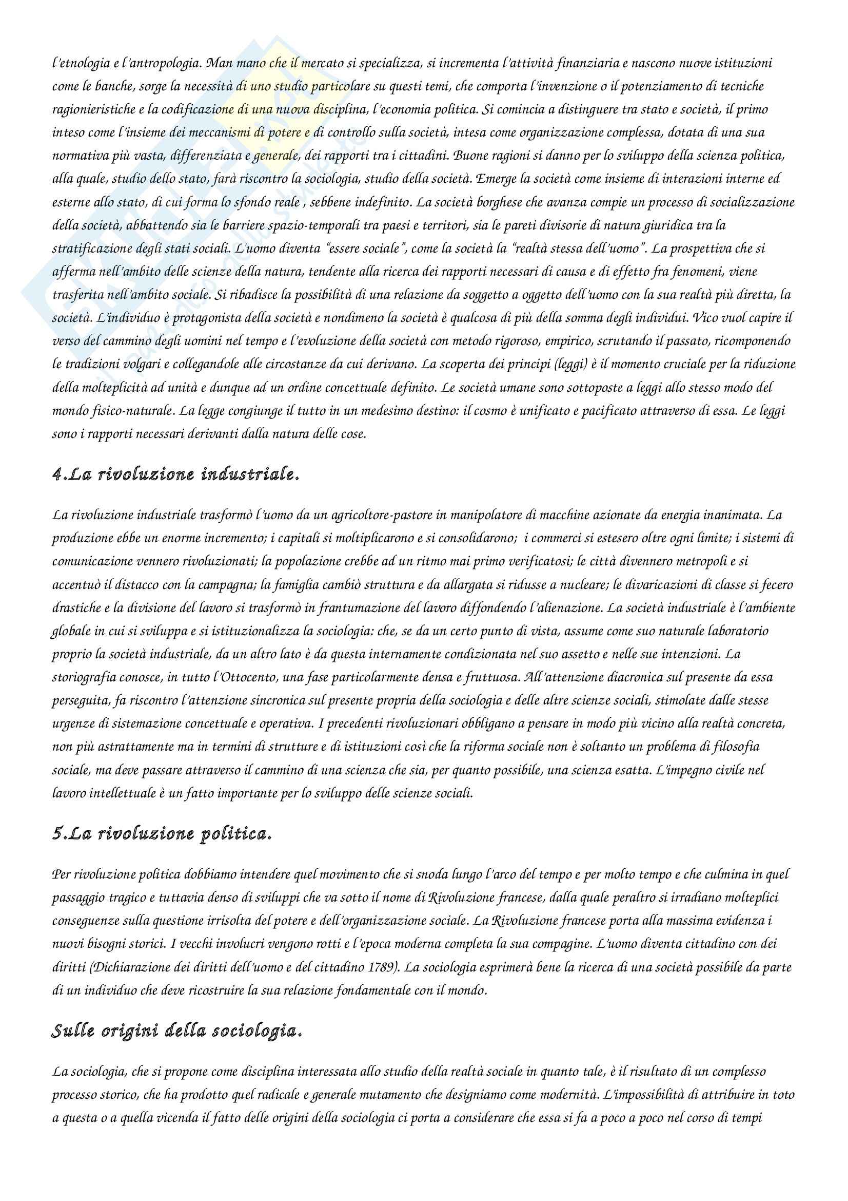 Riassunto esame Sociologia generale, prof. Barrucci, libro consigliato Introduzione alla sociologia, Toscano Pag. 2