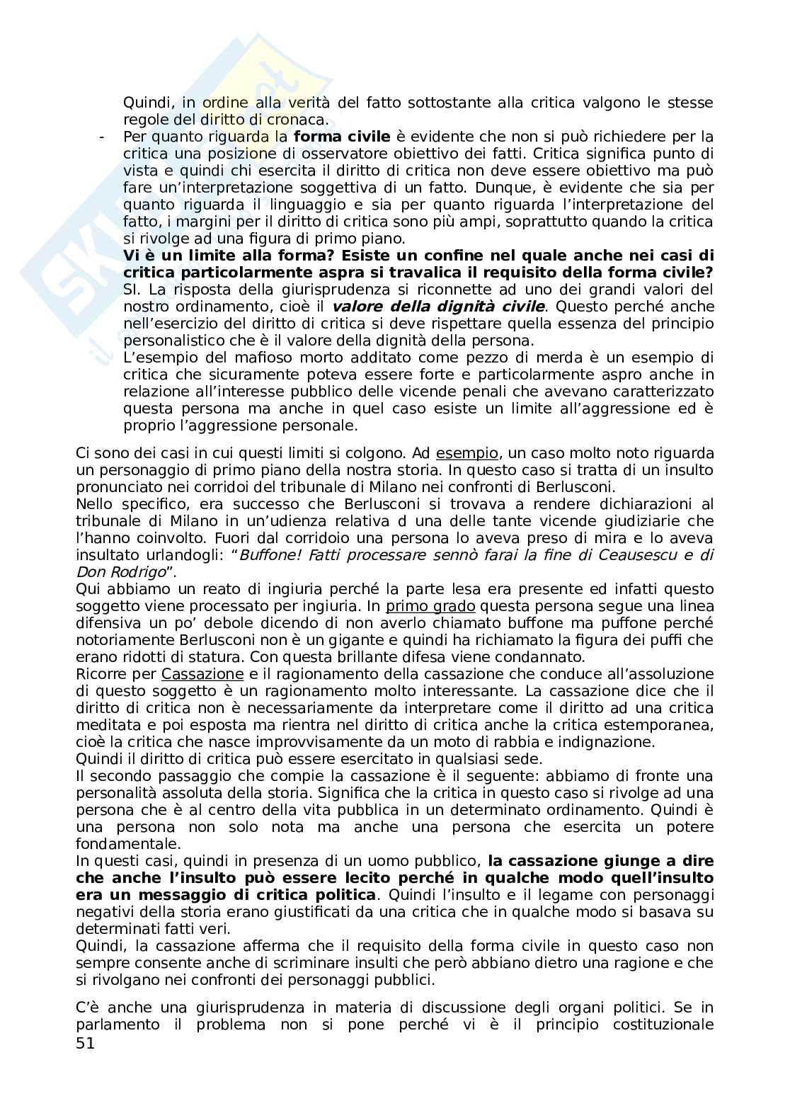 Diritto dell'informazione e della comunicazione Pag. 51