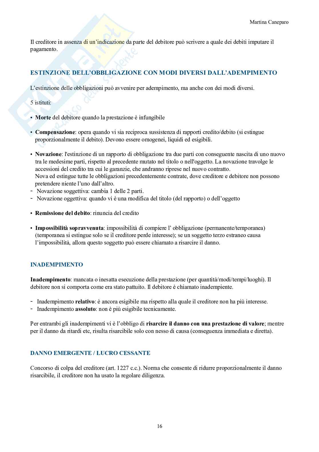 Diritto privato – Teoria (soggetti, diritti reali, obbligazioni, contratto) Pag. 16