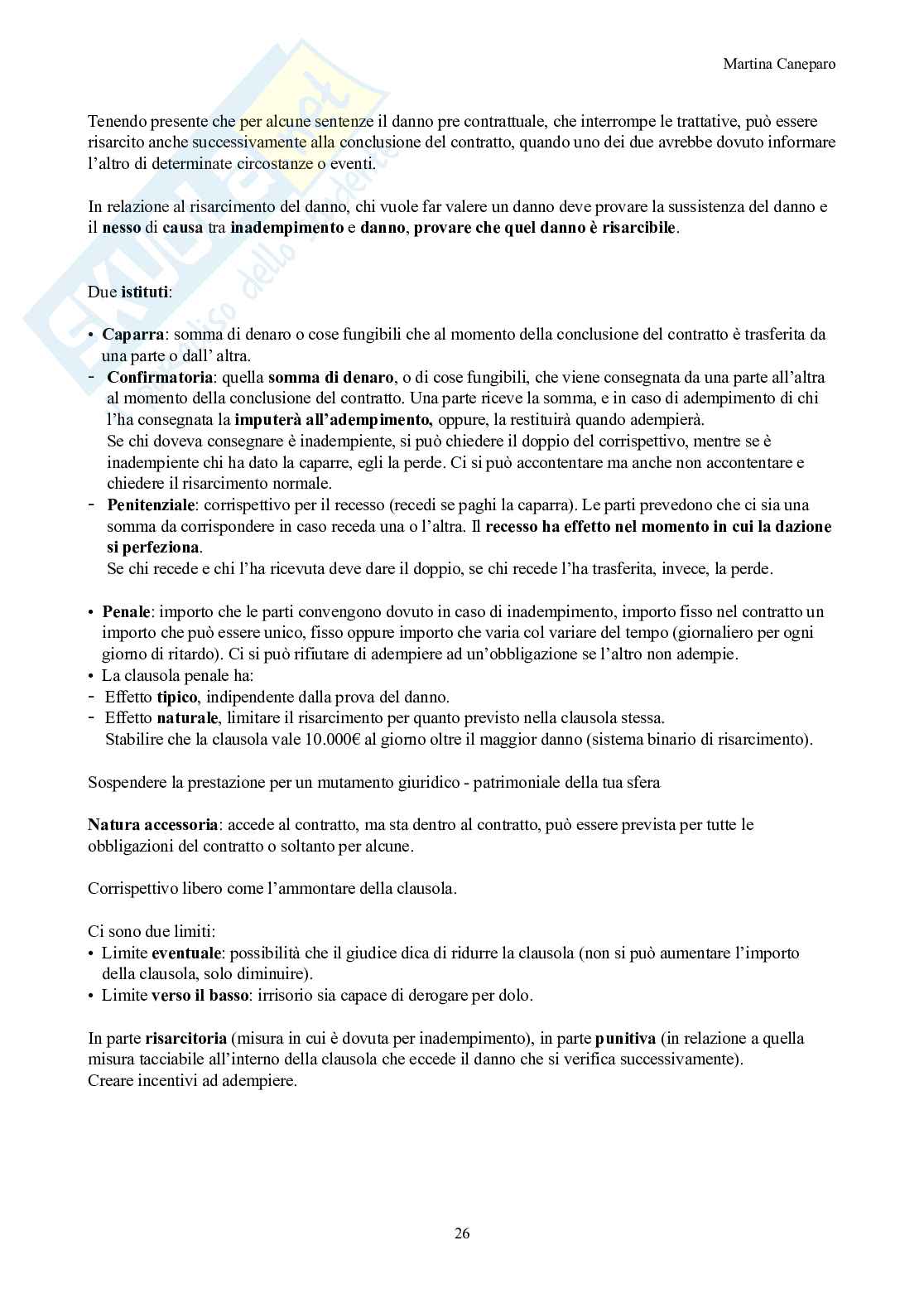 Diritto privato – Teoria (soggetti, diritti reali, obbligazioni, contratto) Pag. 26