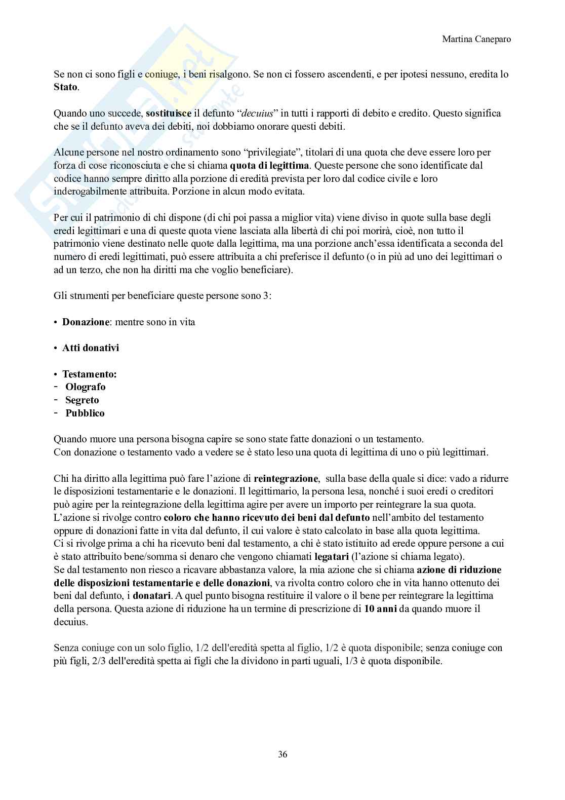 Diritto privato – Teoria (soggetti, diritti reali, obbligazioni, contratto) Pag. 36