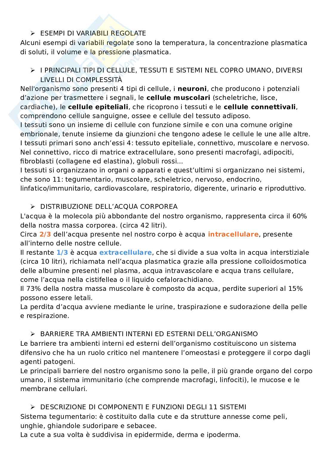 Domande aperte con risposte che escono sempre all'esame di Fisiologia umana Pag. 2