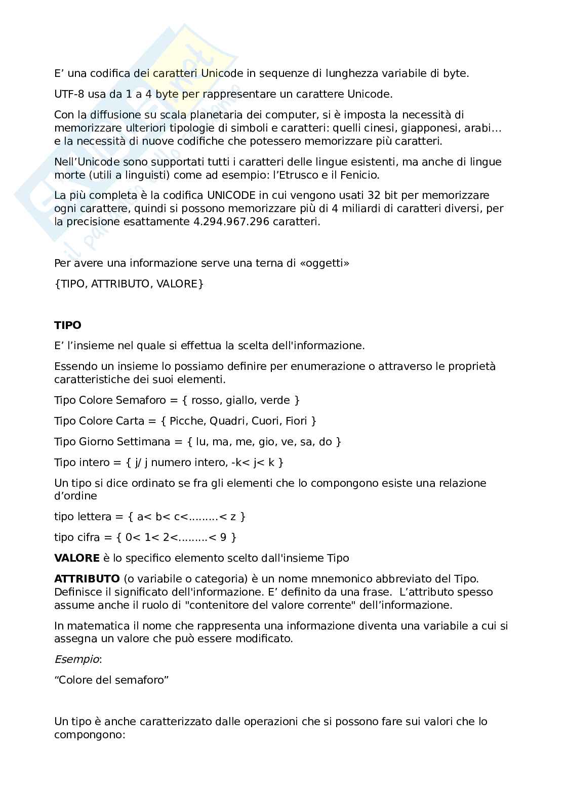 Appunti Elementi di informatica Pag. 16