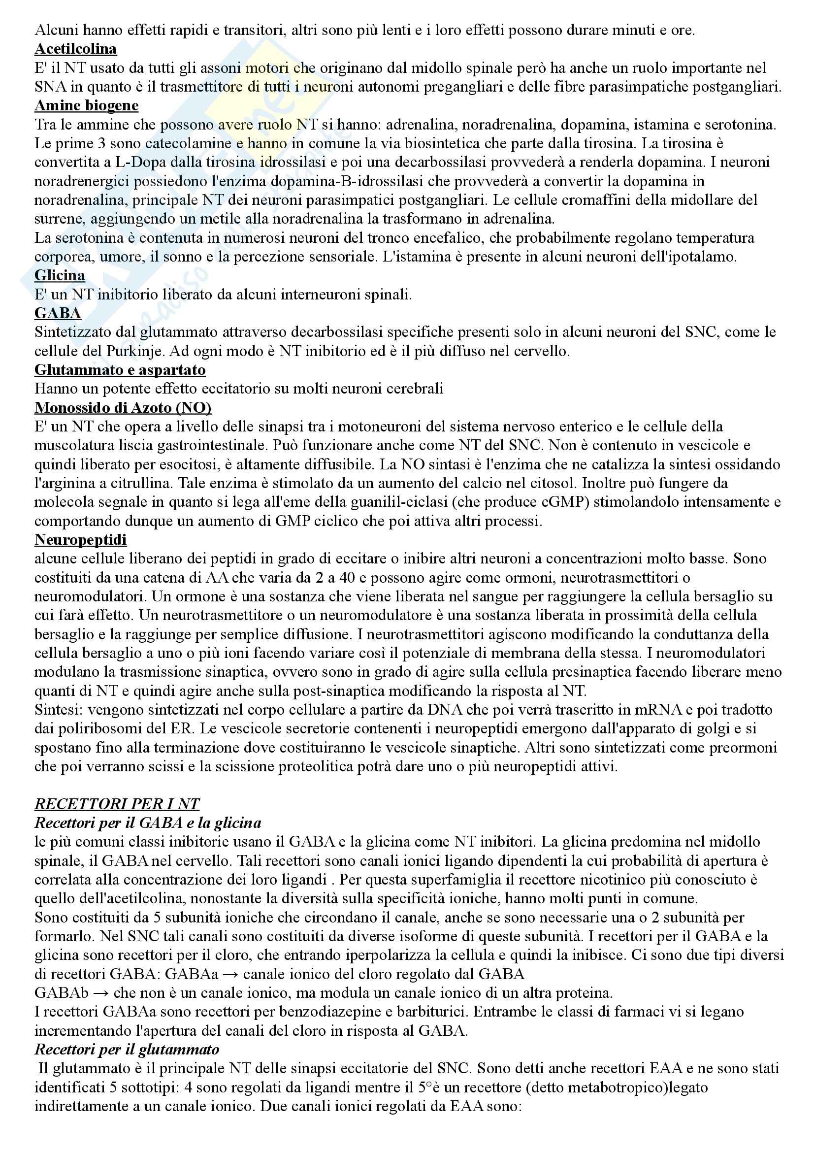Lezioni, Fisiologia Pag. 6