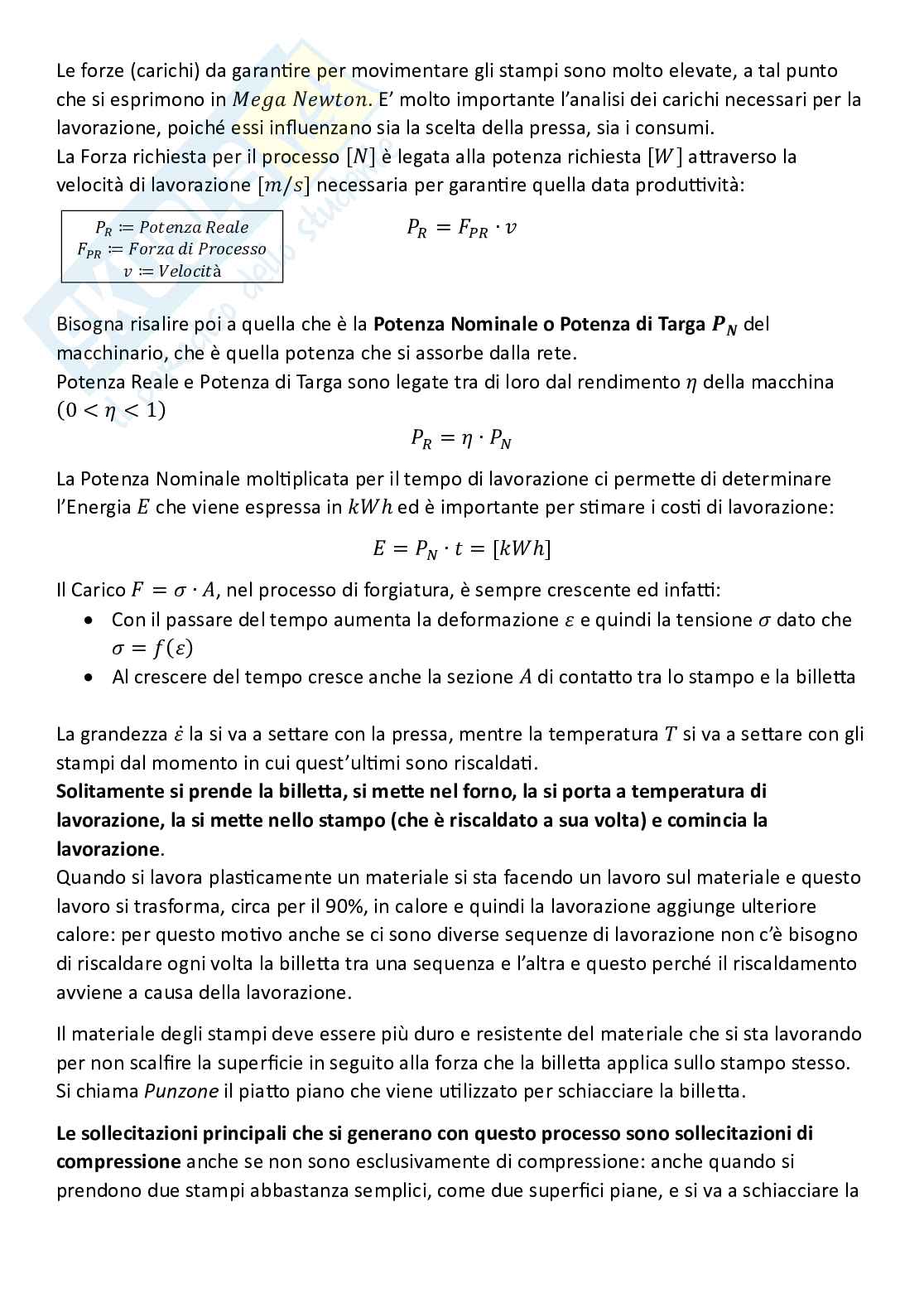 Tecnologie industriali, parte 3 - Forgiatura Pag. 2