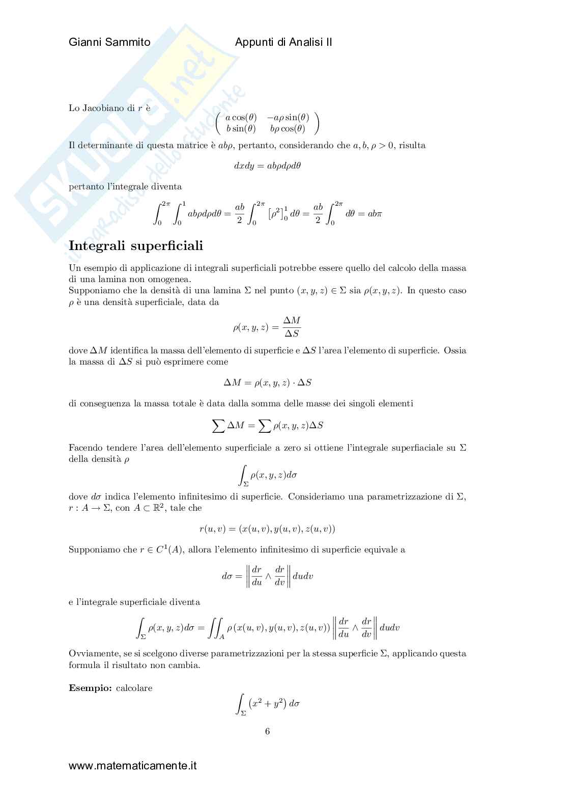 Calcolo integrale in più variabili Pag. 6