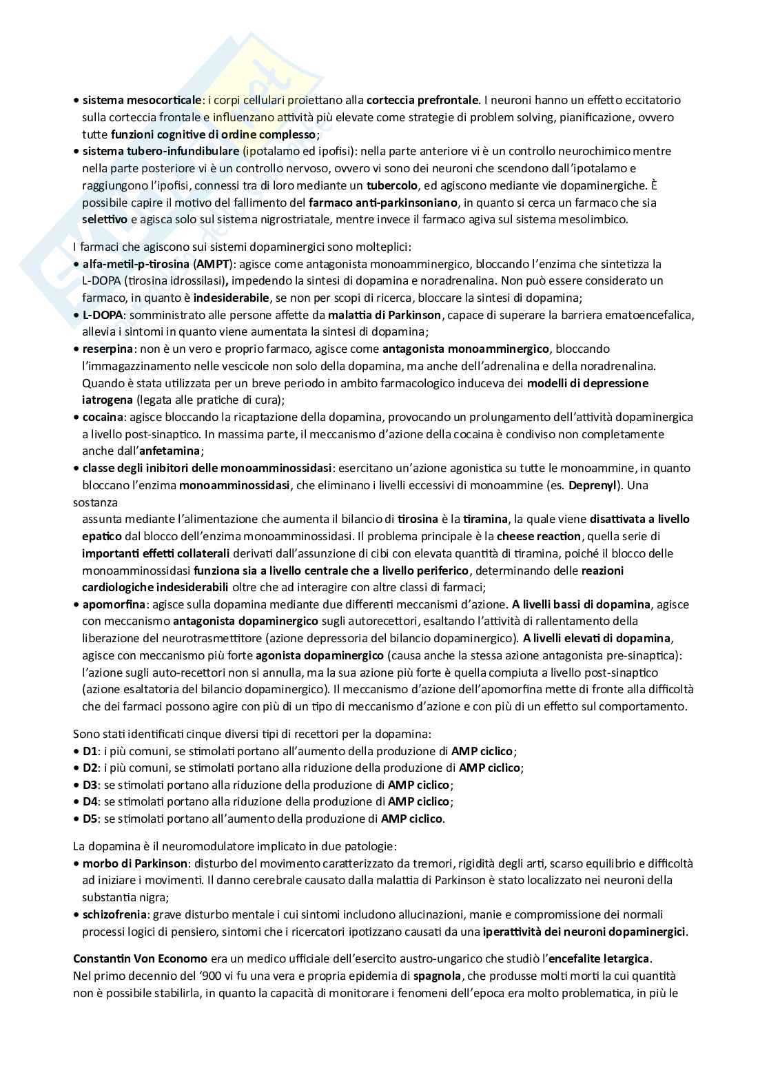 Appunti Psicobiologia e psicologia fisiologica Pag. 16