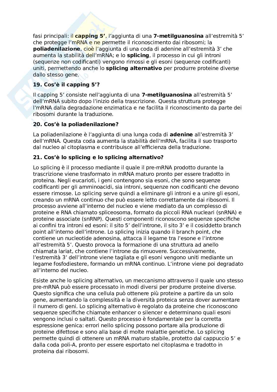 Tre domande Biologia Pag. 6